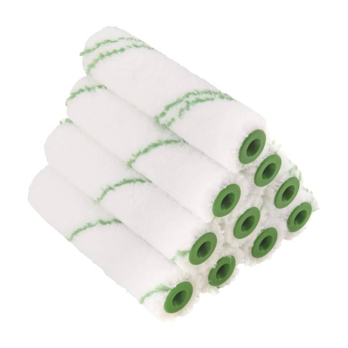 4" Microfibre Short Pile Roller (10 Pack)