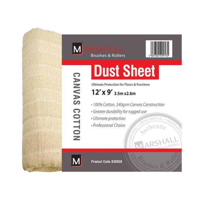 Canvas Cotton Dustsheet 12' x 9'